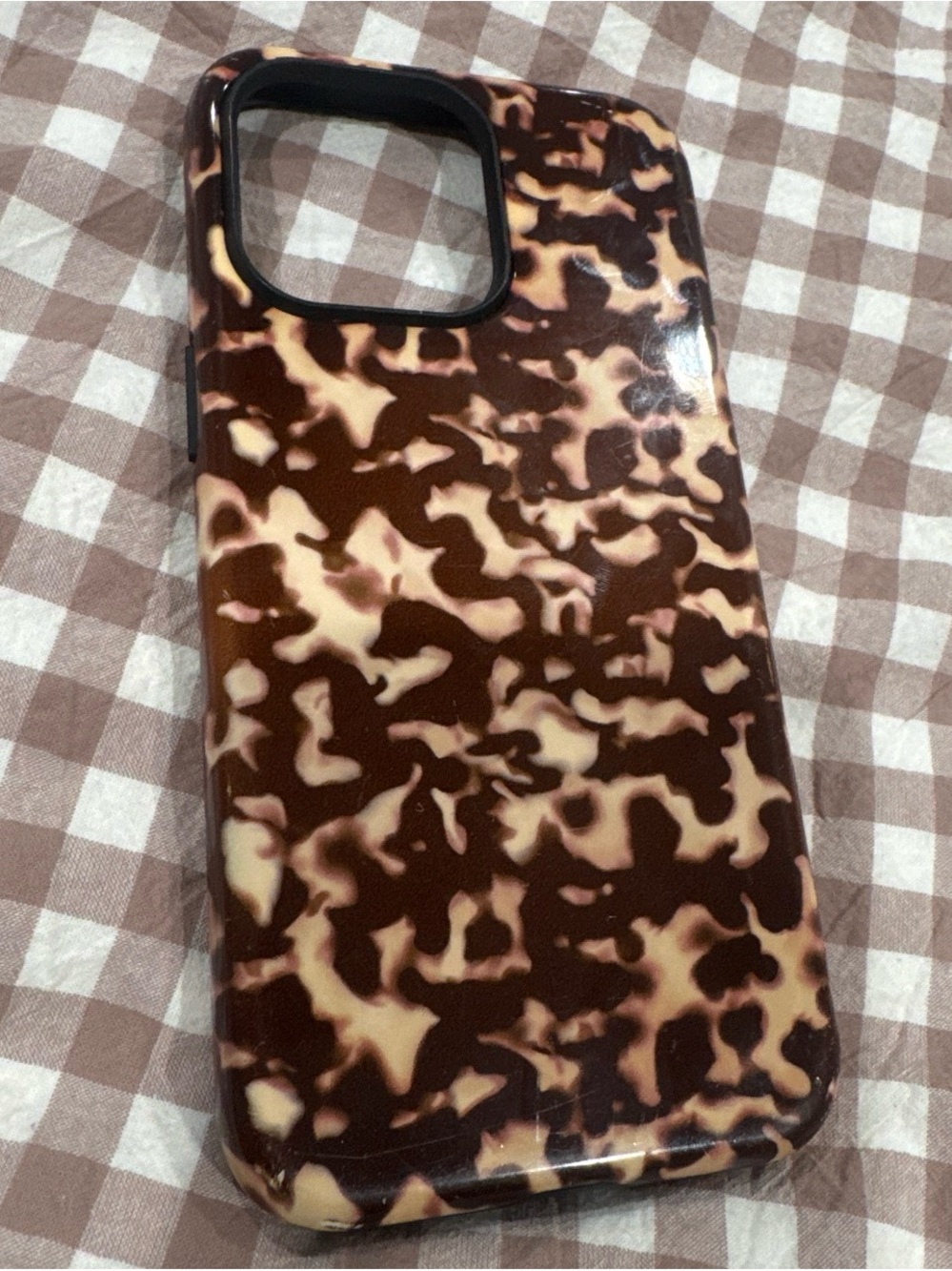 i phone 15 pro max Stylish Brown Tortoiseshell Phone Case